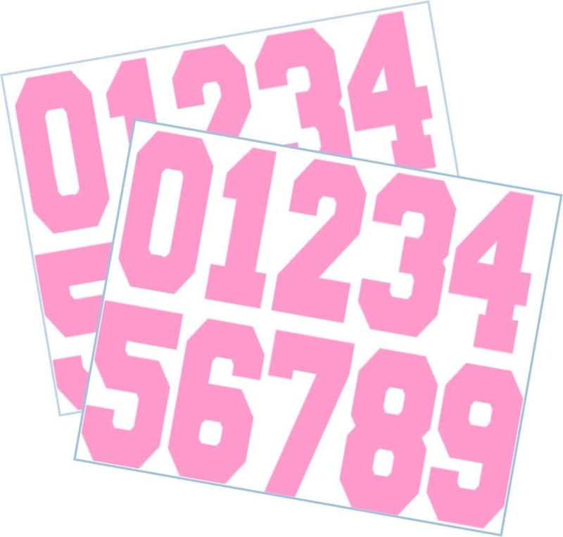 Chalkallaboutit Sports Helmet Numbers 2" Tall by 1" Wide by ® Baseball, Softball, Hockey, Football and Lacrosse - Image 1